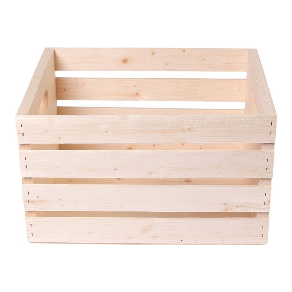 Solid Pine Wood Storage Crate, 16-in N0A3 - product image 1