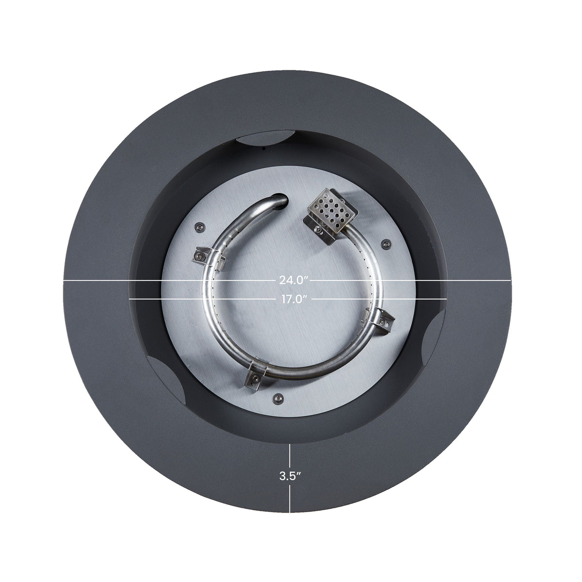 Steel Propane Fire Pit Hidden Tank in Slate, 24-in D6Q3 - product image 5
