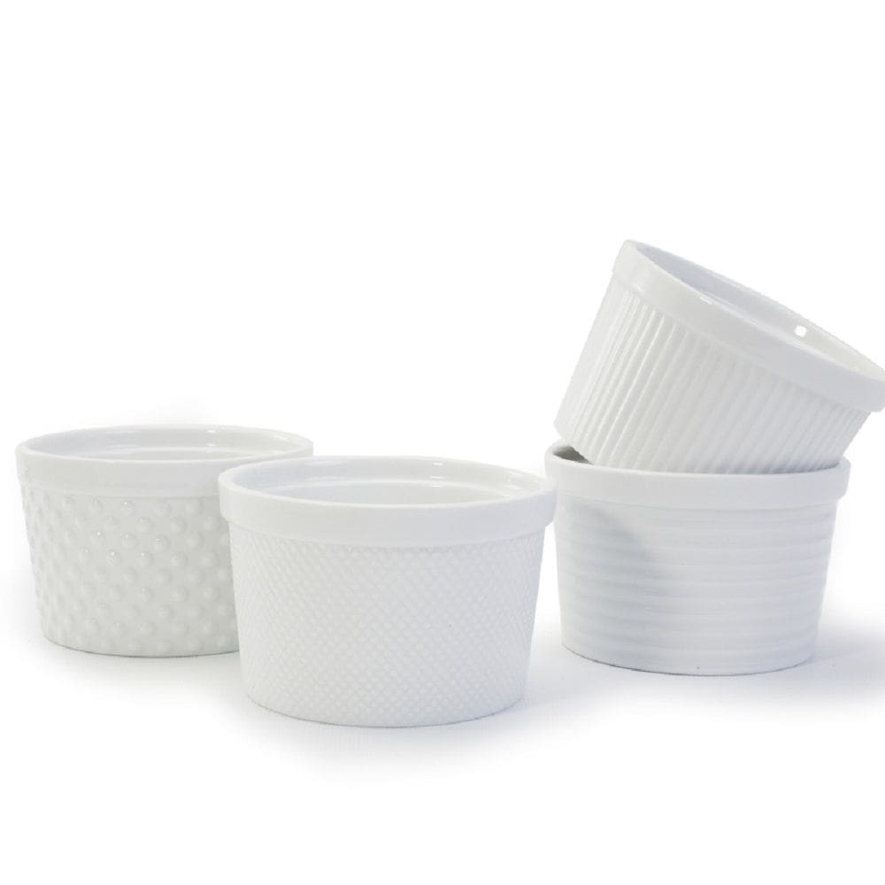 Textured Ramekin Set, 12-oz, White, 4-pc O2D5 - product image 1