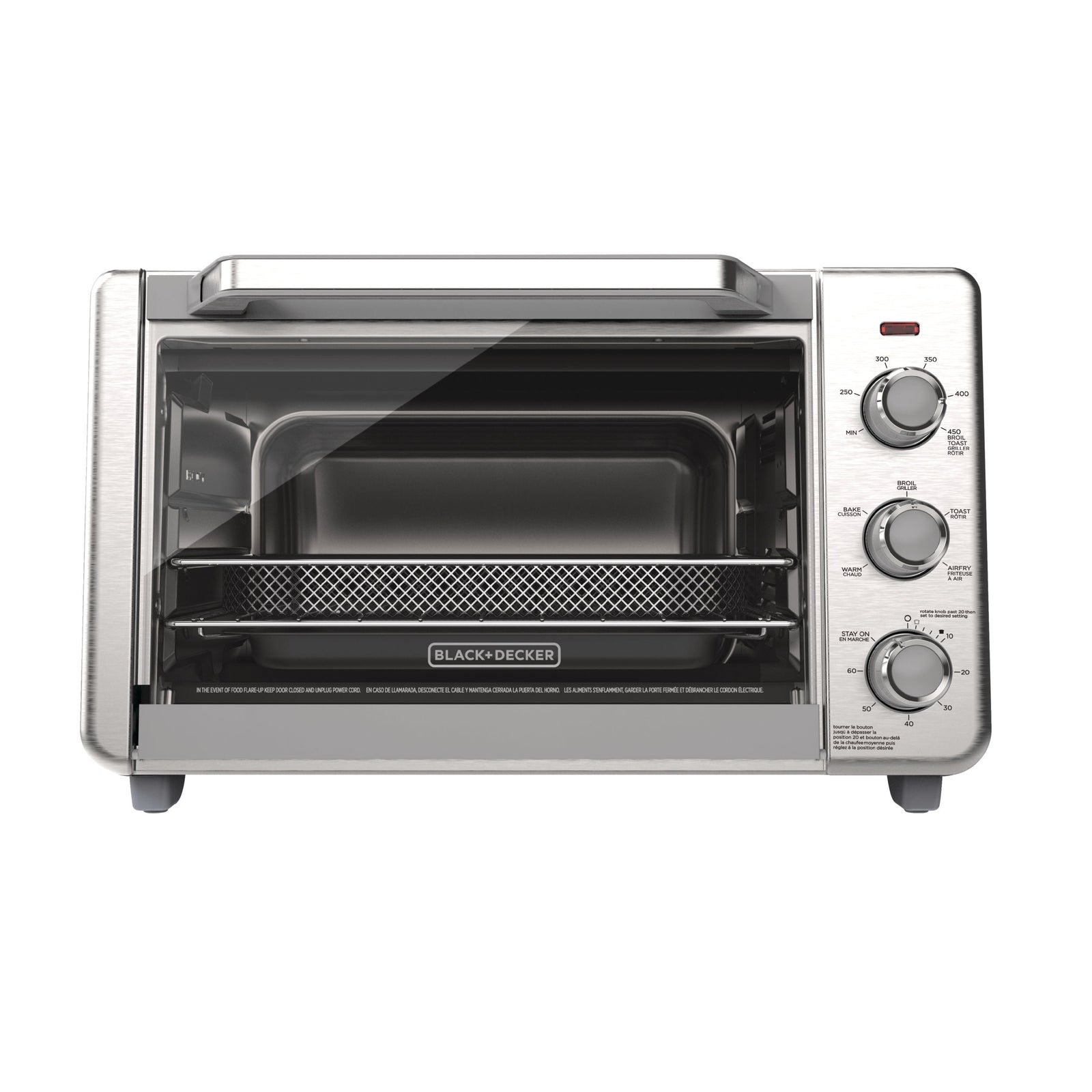 Crisp 'N bake 6-Slice Air Fryer Toaster Oven, Stainless Steel, 5 Cooking Functions G1Y5 - product image 1