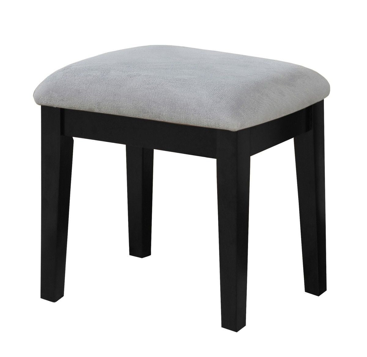 Lynn 1-Drawer Black Dressing Table Makeup Vanity Set with Stool and Mirror I4N6 - product image 1