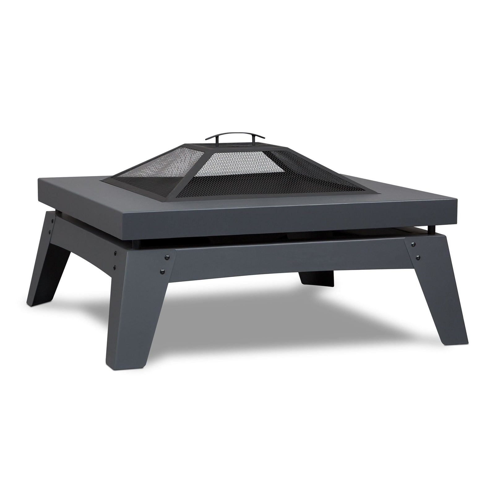Square Steel Wood Burning Fire Pit in Gray, 37-in R0F2 - product image 2