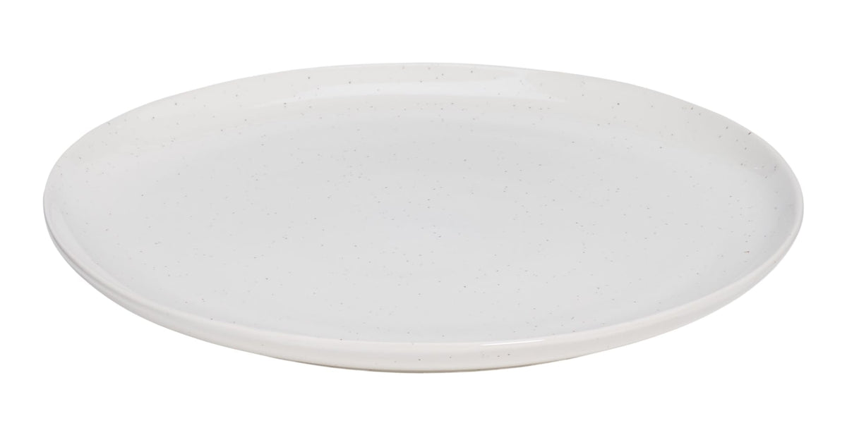 Bettina Glossy Stoneware Salad Plate, 1-pc, White Speckle X5X7 - product image 1