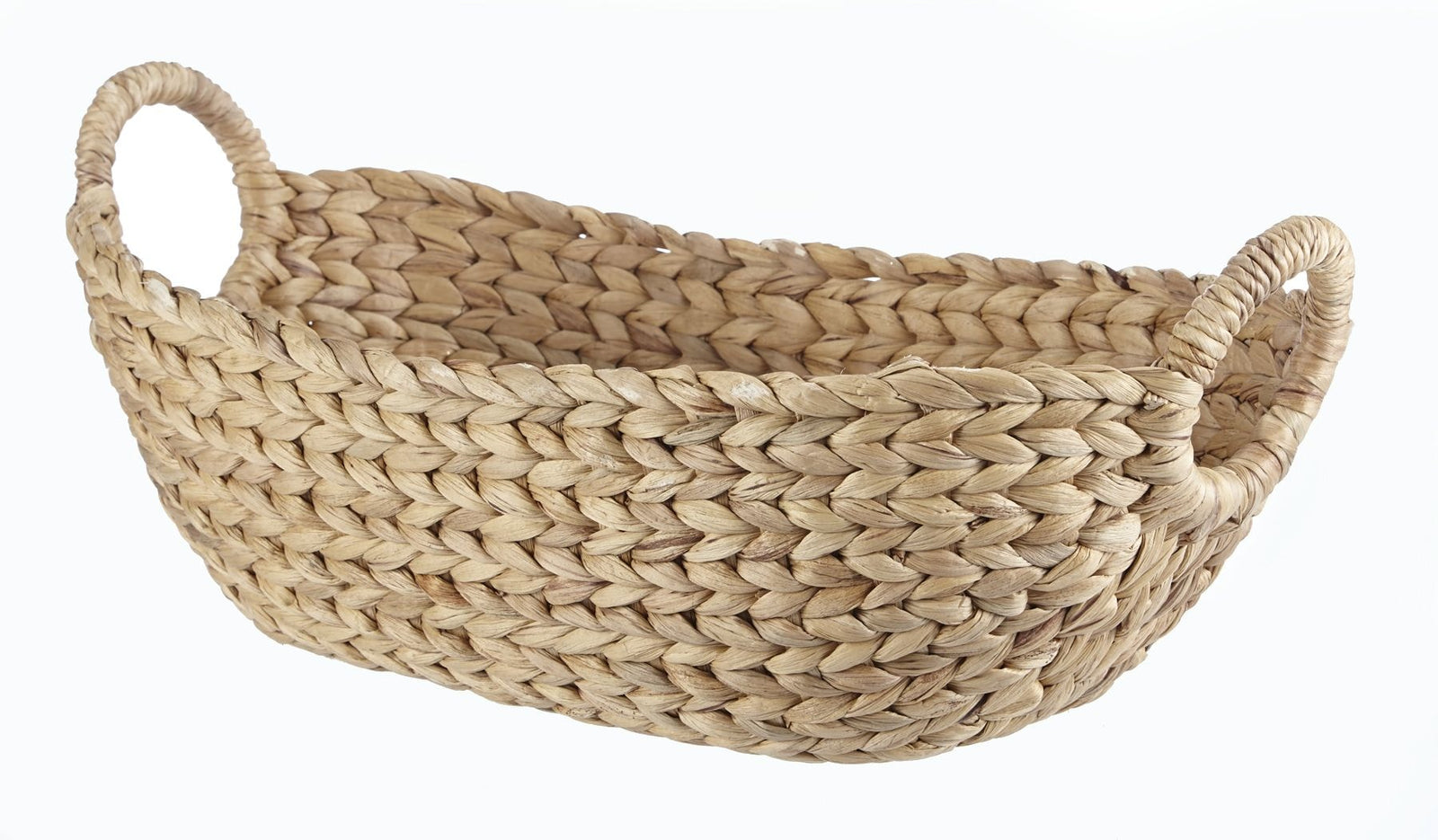 Della Oval Woven Natural Material Storage Basket, 19.6 x 11.4 x 8-in S1F5 - product image 1