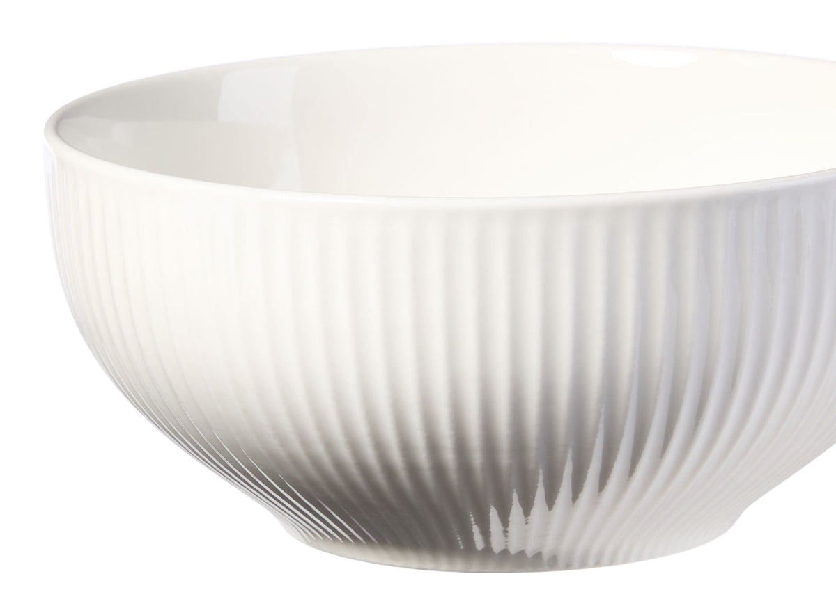 Highbury Ribbed New Bone Low Bowl, 1-pc, White B2A3 - product image 3