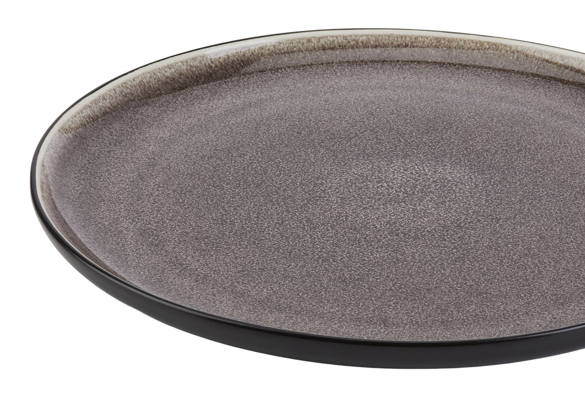 Kenway Stoneware Dinnerware Set, Serves 4, 16-pc, Matte Black & Taupe Reactive Glaze V5D6 - product image 3