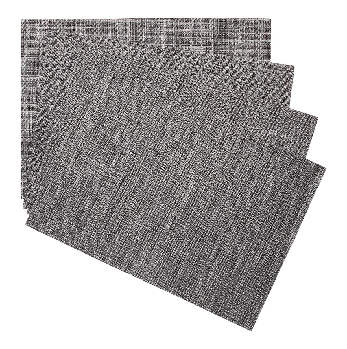 Lurex Rectangle Textilene Woven Placemat, Gunmetal, 13-in x 18-in, 4-pk E3S6 - product image 1