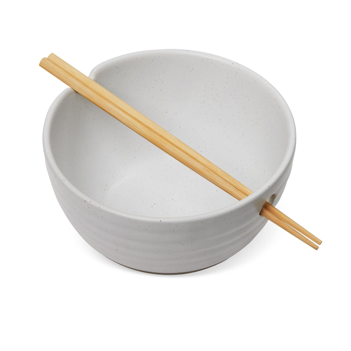 Noodle Bowl with Chopsticks Set, Serves 2, 4-pc, White D6G9 - product image 5