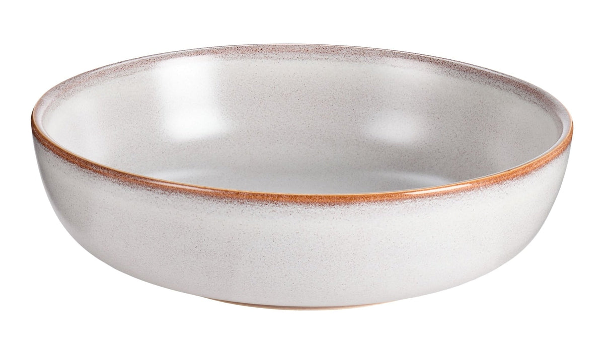 Reactive Glaze Dinner Bowl, 1-pc, White with Reactive Glaze M8J1 - product image 1