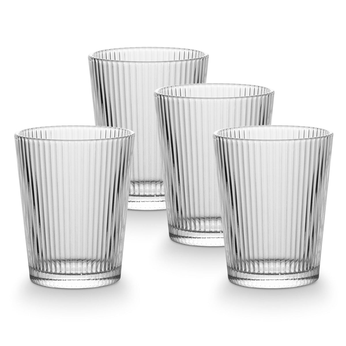 Ribbed DOF Dinner Glass Set, Lead-free, 4-pc S7R6 - product image 1