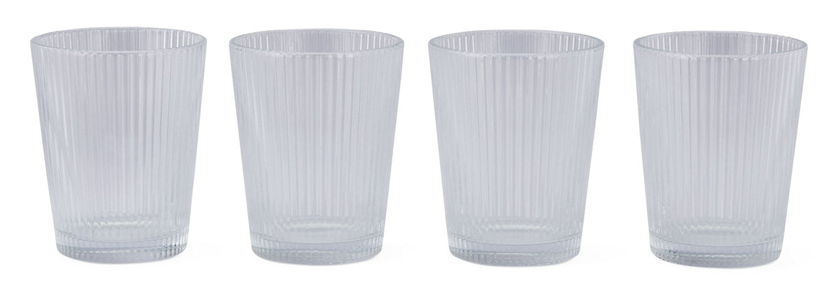 Ribbed DOF Dinner Glass Set, Lead-free, 4-pc S7R6 - product image 3