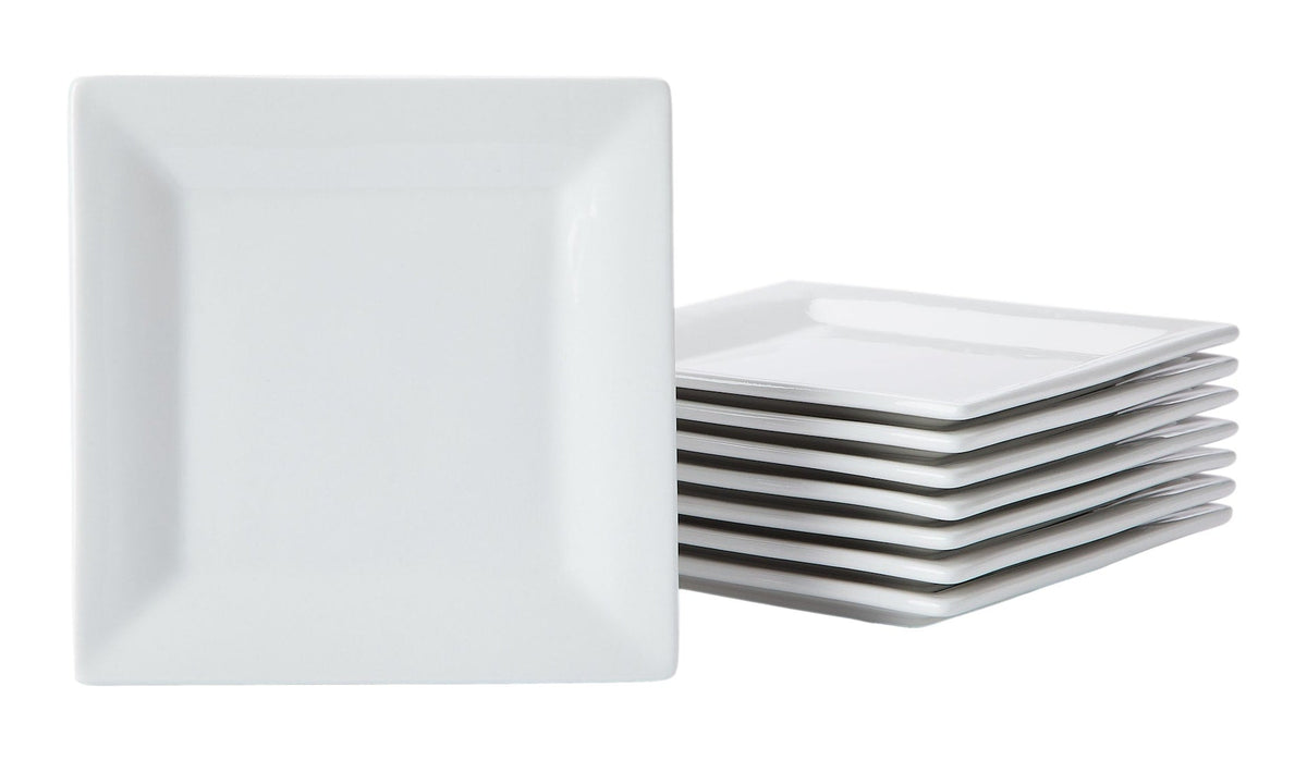Stoneware Appetizer Plates, Square, 8-pk X9B1 - product image 1