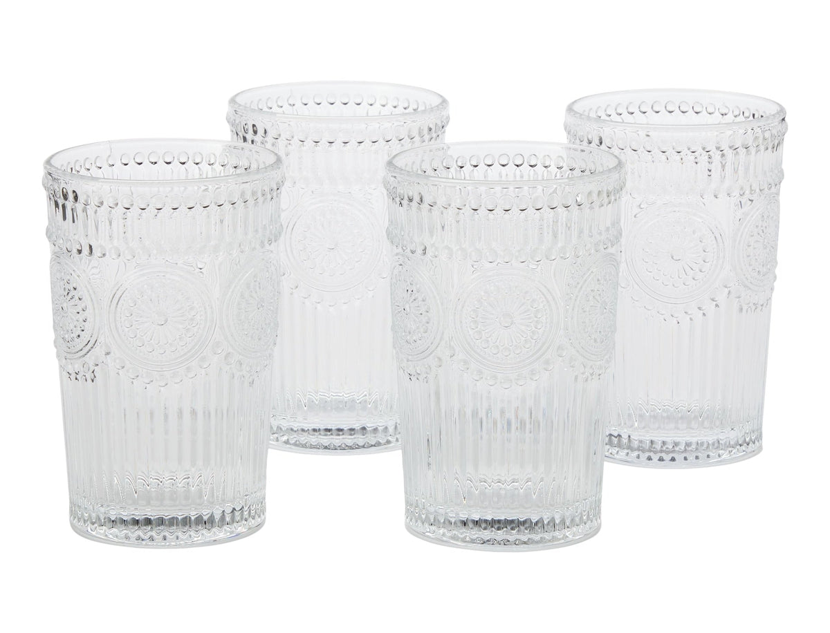 Vintage Embossed Glass Tumbler Set, 4-pk X6M7 - product image 1