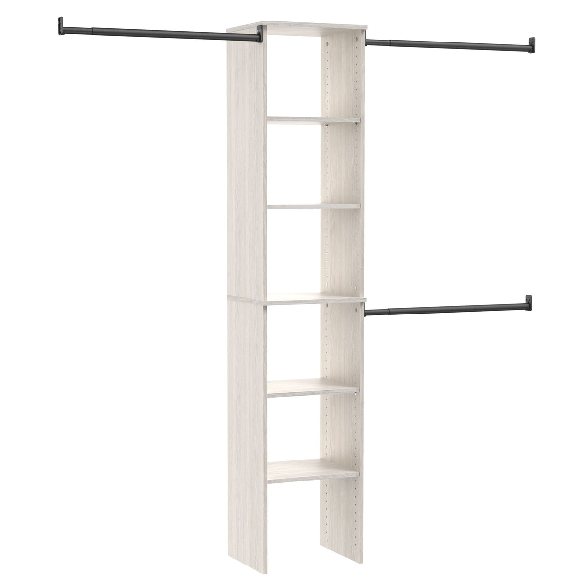 Suite Symphony Laminate Wood Tower Starter Kit with Rods, White Timber, 16-in W7O6 - product image 1