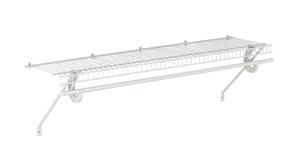 Superslide Wall Shelf Kit with Installation Hardware, 4-ft x 12-in A1Z1 - product image 1