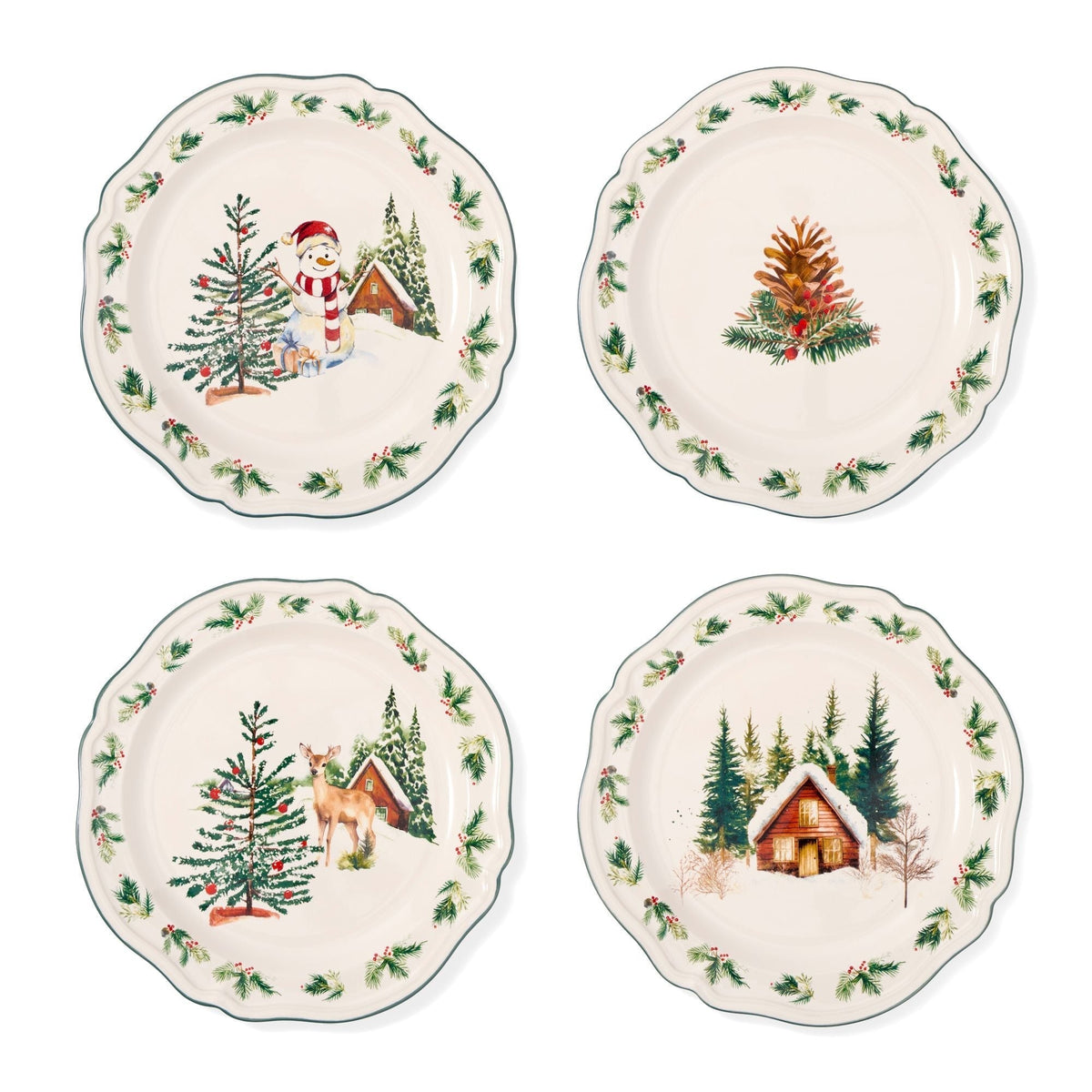 Home 15-cm Winter Berry Appetizer Plates, 4-pk S5Y3 - product image 1
