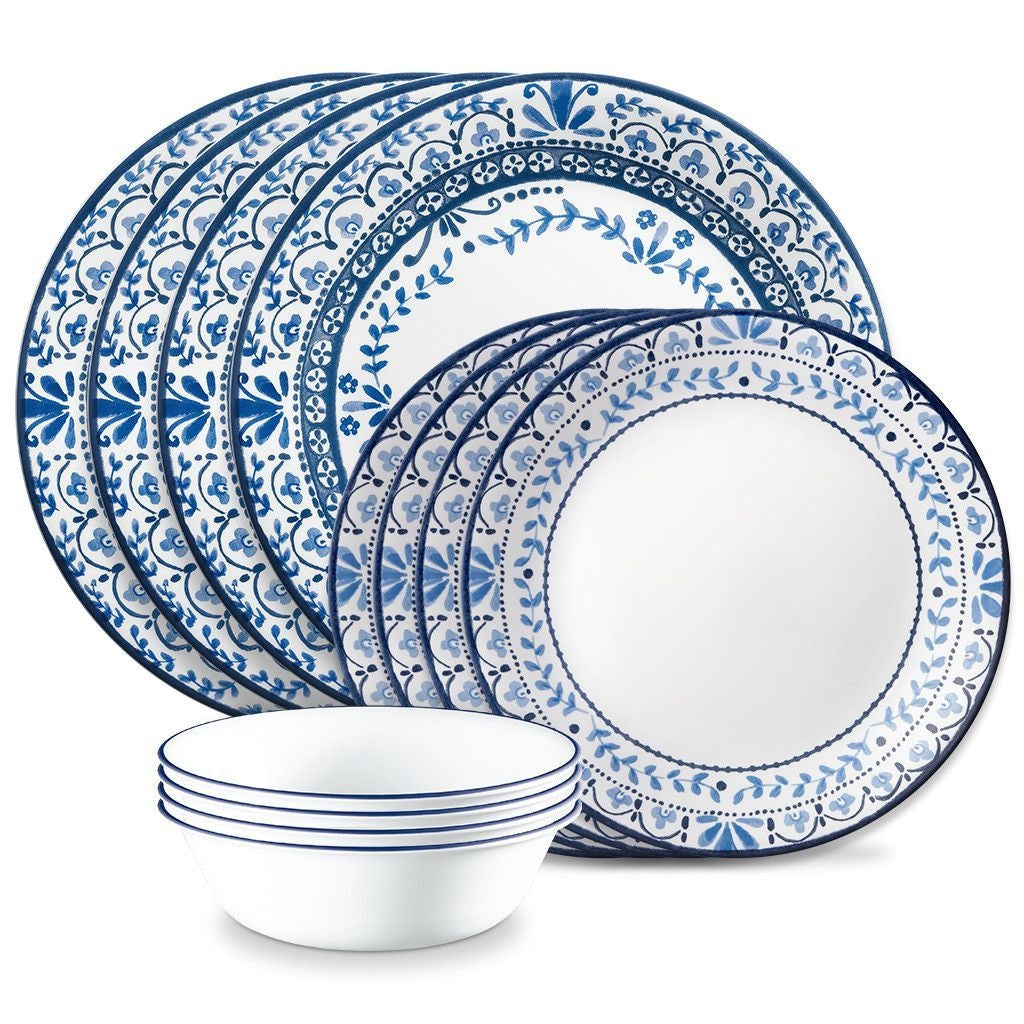 Portofino Glass Dinnerware Set, Serves 4, 12-pc, White F6Q8 - product image 1