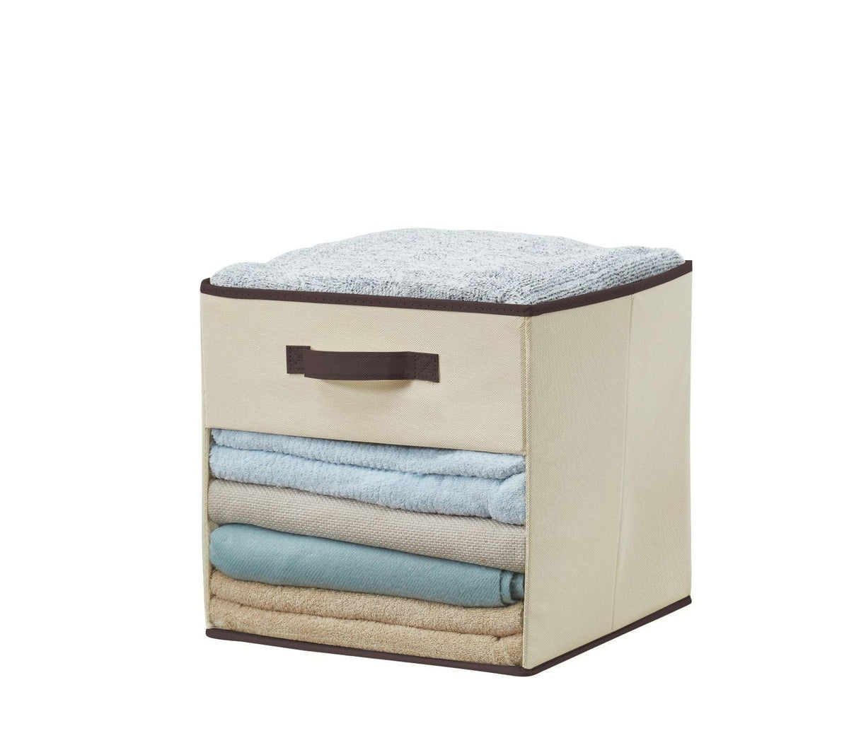 Collapsible Transparent Front Cube, 11-in, 6-pk, Beige T9Y3 - product image 1