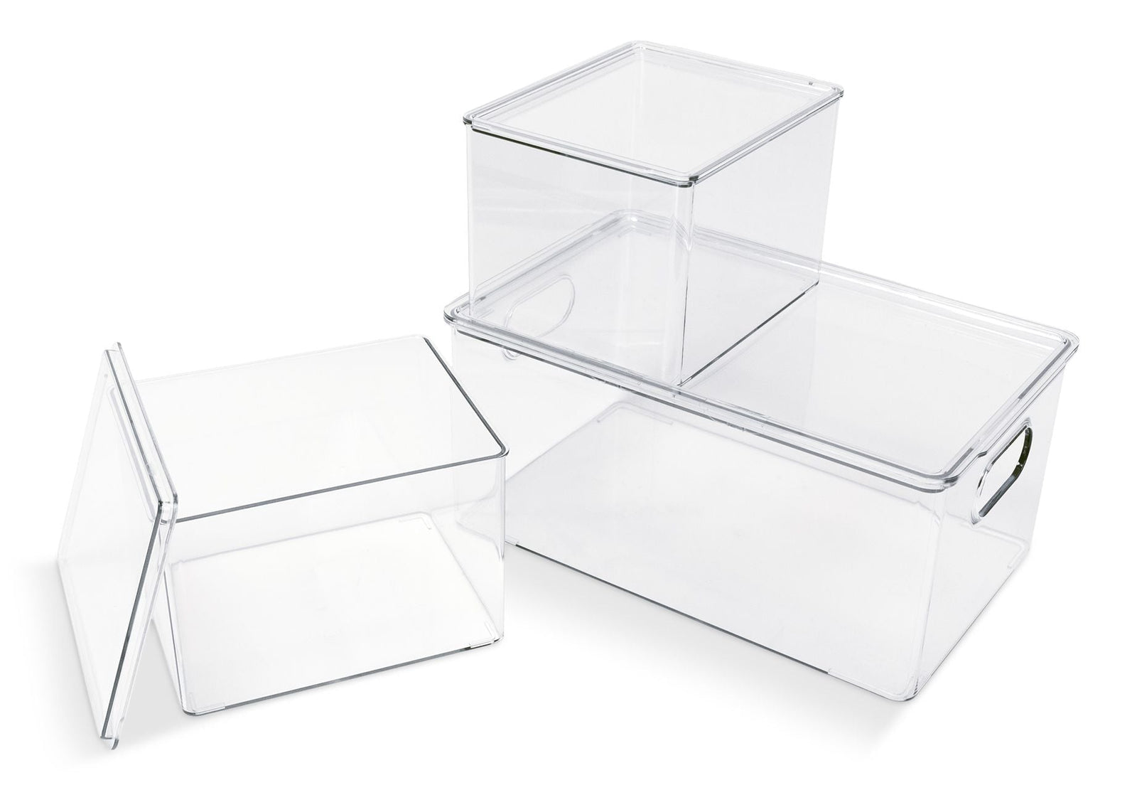 Clear Storage Bin Set, 3-pc E6Y9 - product image 2