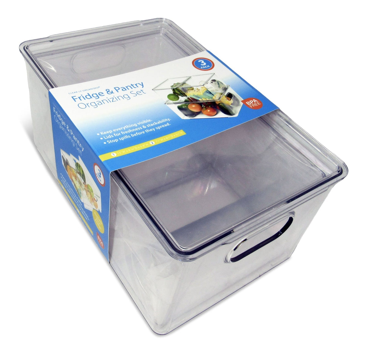 Clear Storage Bin Set, 3-pc E6Y9 - product image 3