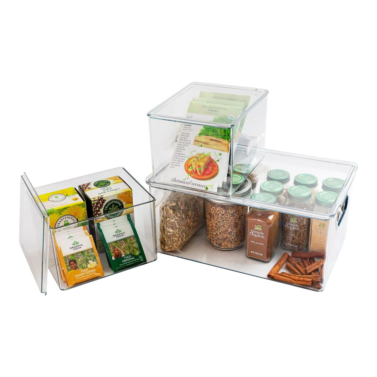 Clear Storage Bin Set, 3-pc E6Y9 - product image 5
