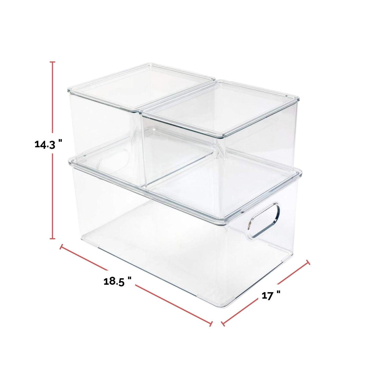Clear Storage Bin Set, 3-pc E6Y9 - product image 6