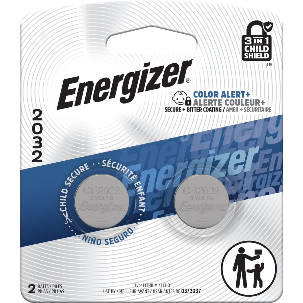 2-pk CR2032 3V / 3 Volt Lithium Coin Cell Batteries, Long Lasting M0X0 - product image 1