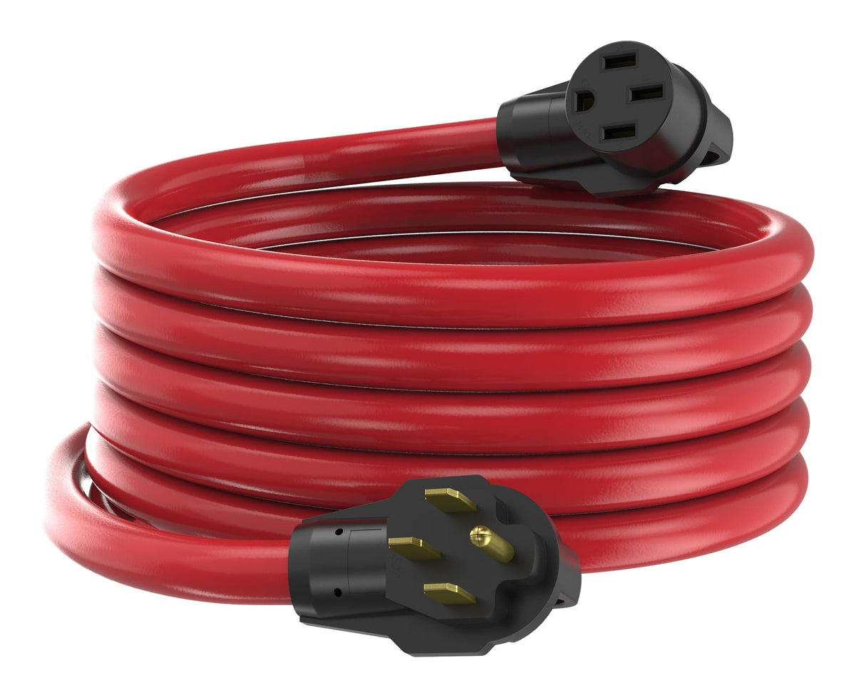 50A 25-ft Single-Outlet RV & EV Extension Cord, Red H5E9 - product image 1