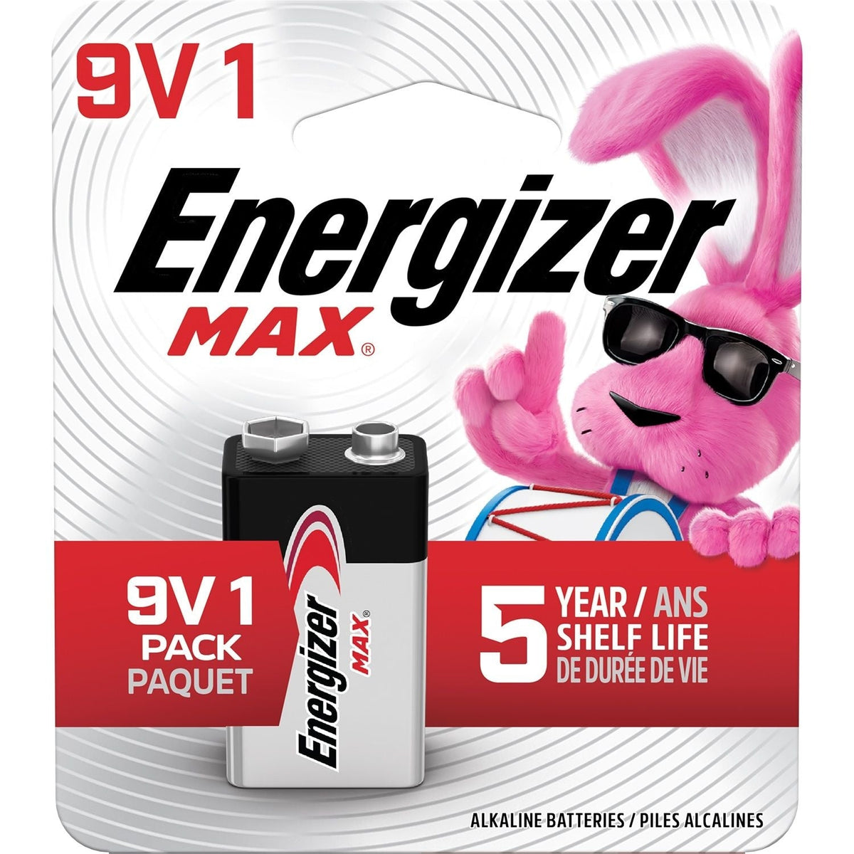 Max 1-pk 9V / 9 Volt Alkaline Battery, Long Lasting, All Purpose V7M7 - product image 1