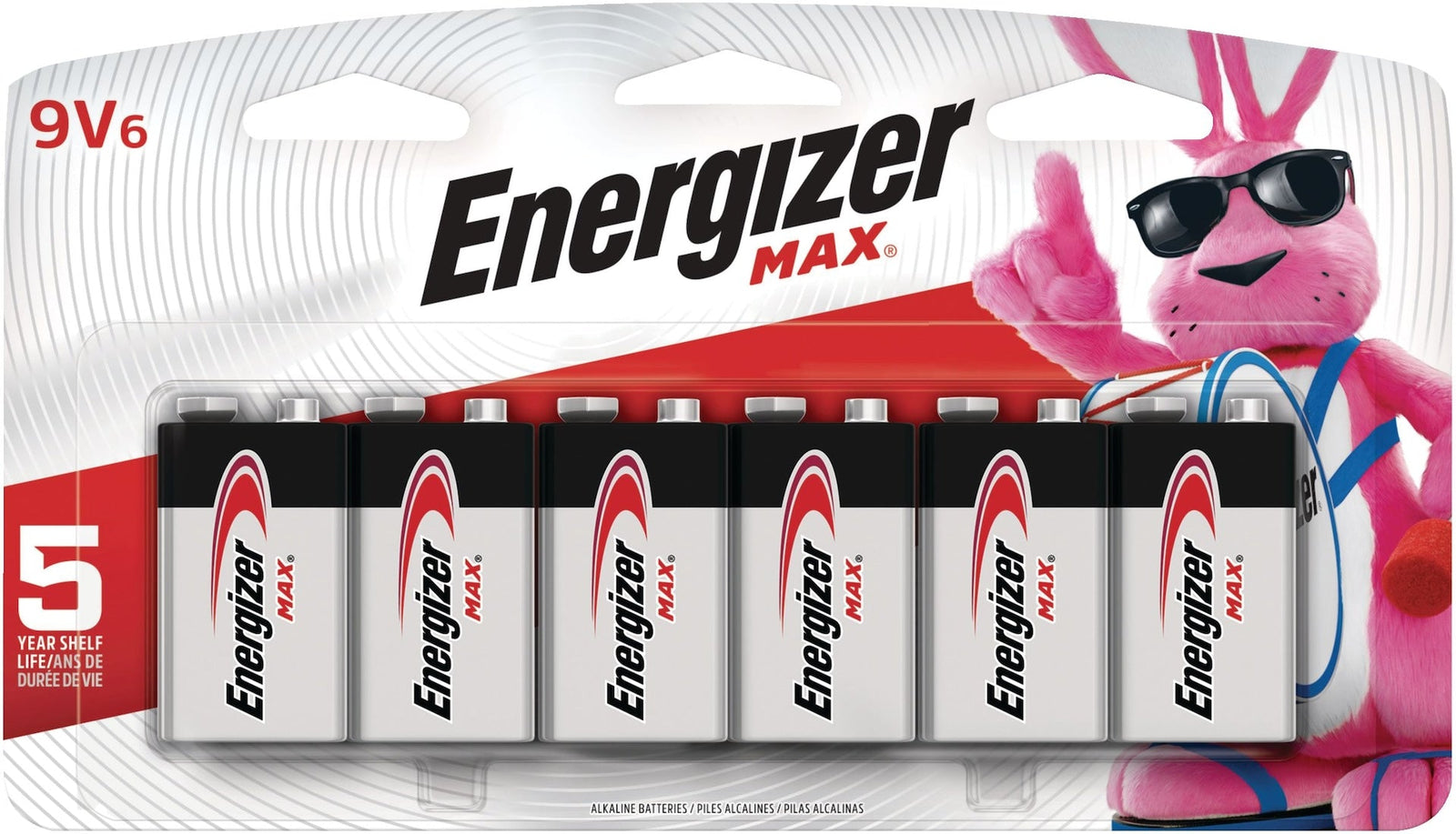 Max 6-pk 9V / 9 Volt Alkaline Batteries, Long Lasting, All Purpose Y0N0 - product image 1