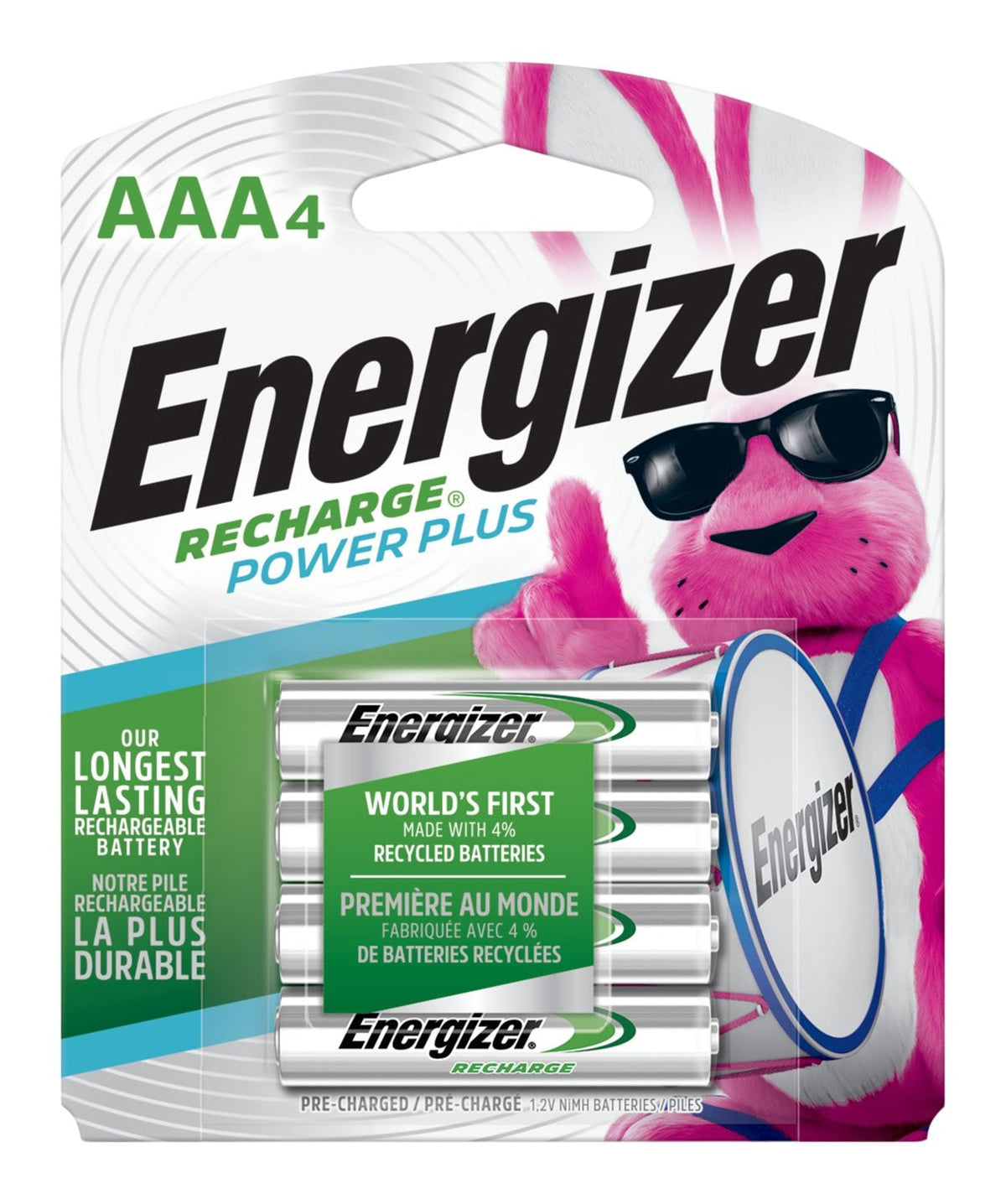NH12BP-4 AAA 800mAh NiMH Rechargeable Batteries, Pre-Charged, All Purpose, 4-pk I6V1 - product image 1