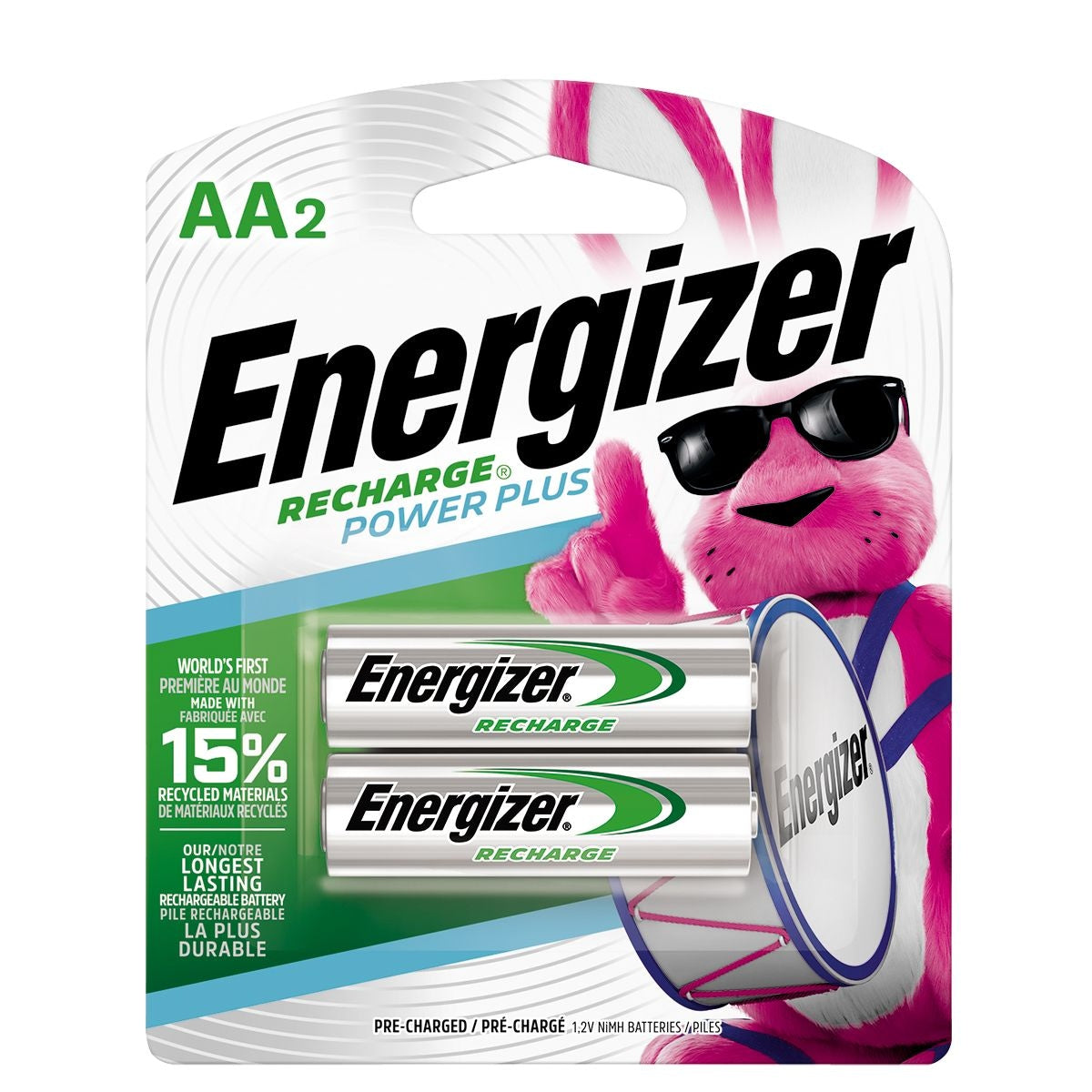 NH15BP-2 2-pk AA 2300 mAh NiMH Rechargeable Batteries, Pre-Charged, All Purpose D7W4 - product image 1