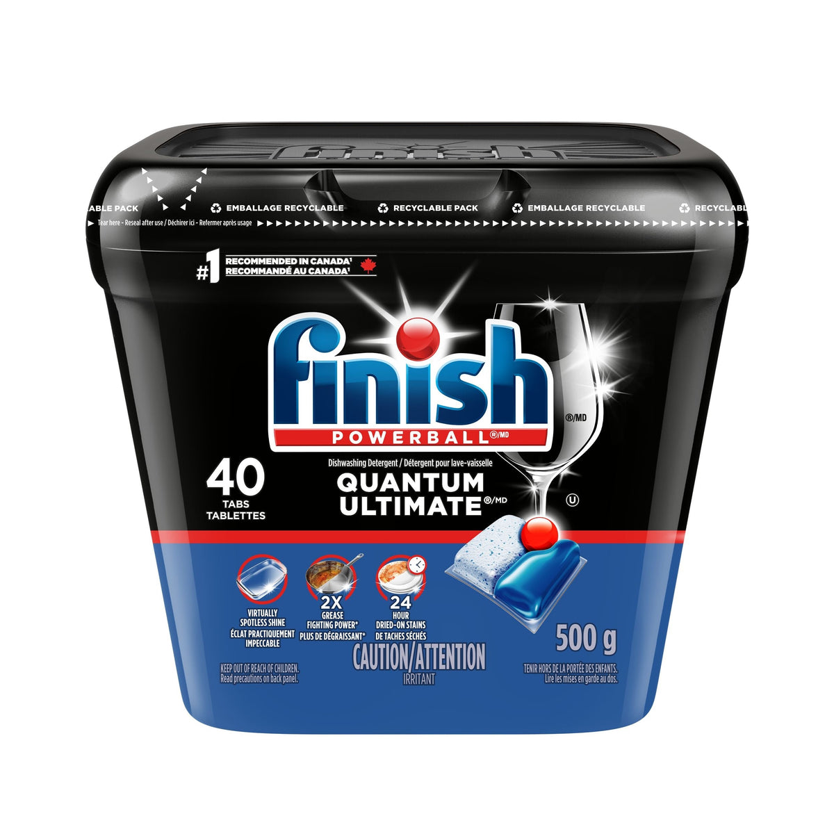 Quantum Ultimate Dishwasher Detergent Tabs, Fresh Scent, 40-pk G5E1 - product image 1