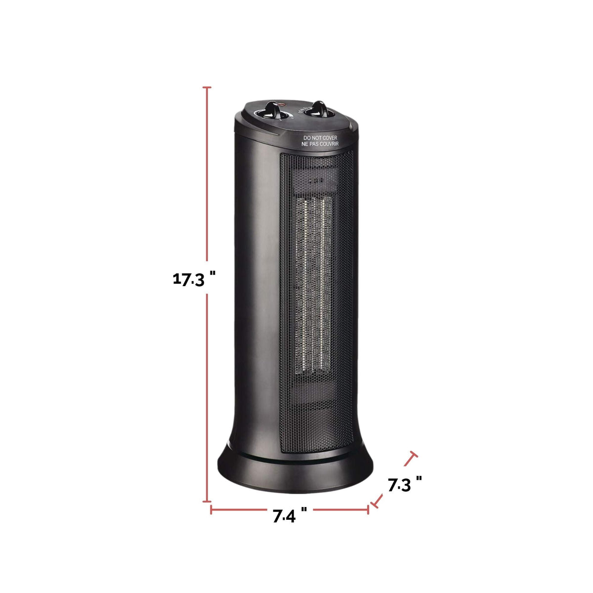 Oscillating Tower Ceramic Space Heater withThermostat, 1500W, Black B1Q3 - product image 6