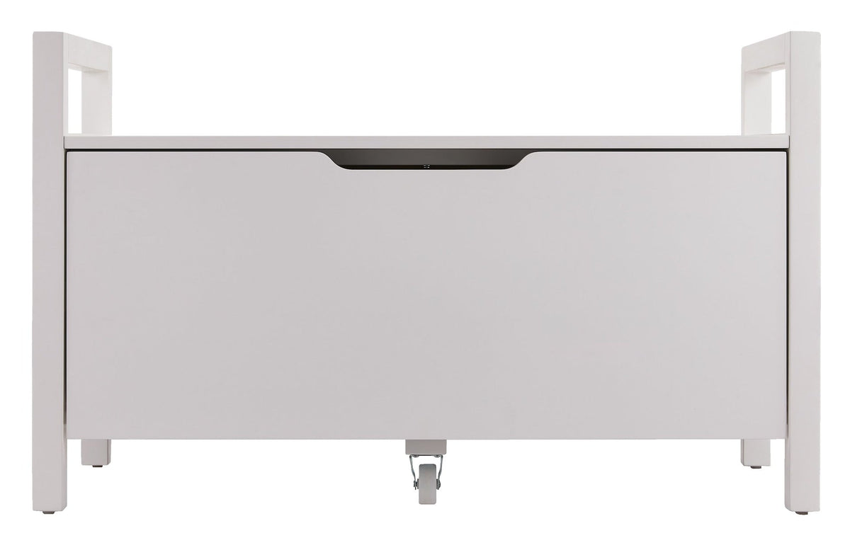 Pull-Out Storage Bench with Cut-out Handles, 36 x 17 x 22-in, White I4M7 - product image 1