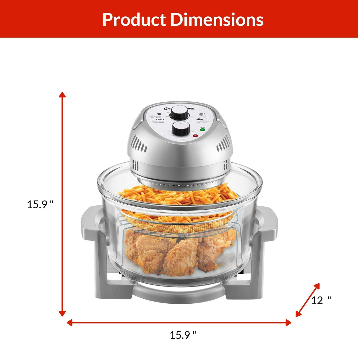 Glass Air Fryer, Silver C1U8 - product image 3