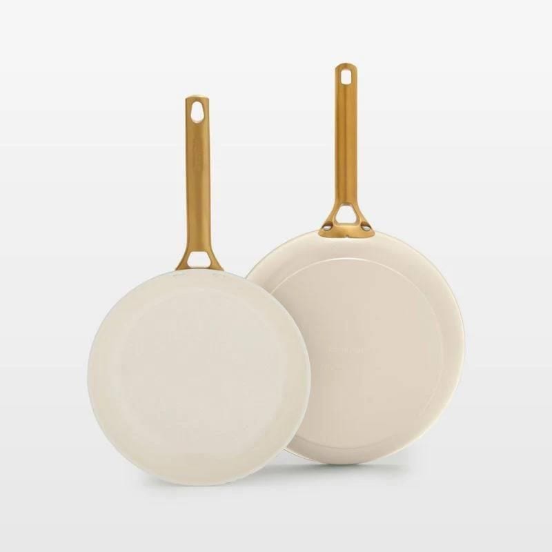 Luxe 2pc Ceramic Frypan set - cream I0N3 - product image 1