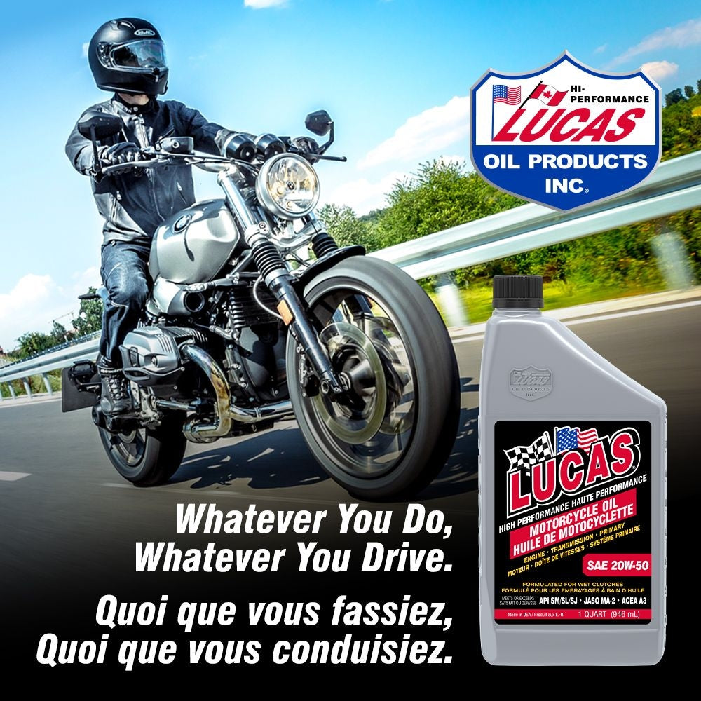 SAE 20W-50 High Performance Motorcycle Oil, 946-mL L0X9 - product image 3