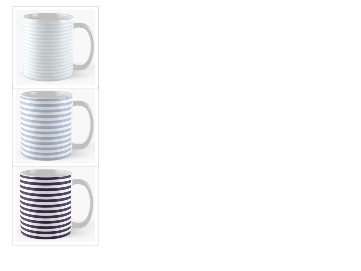 Blue Strip Stackable Mugs, Assorted Colours, 4-pk G6Z7 - product image 8