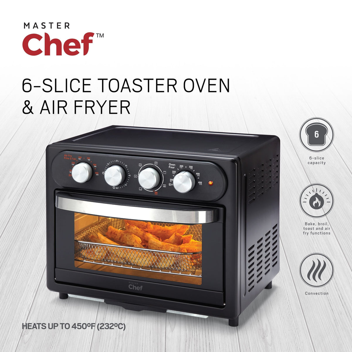 AirFryer Toaster Oven with 5 Functions, Black T5O5 - product image 3