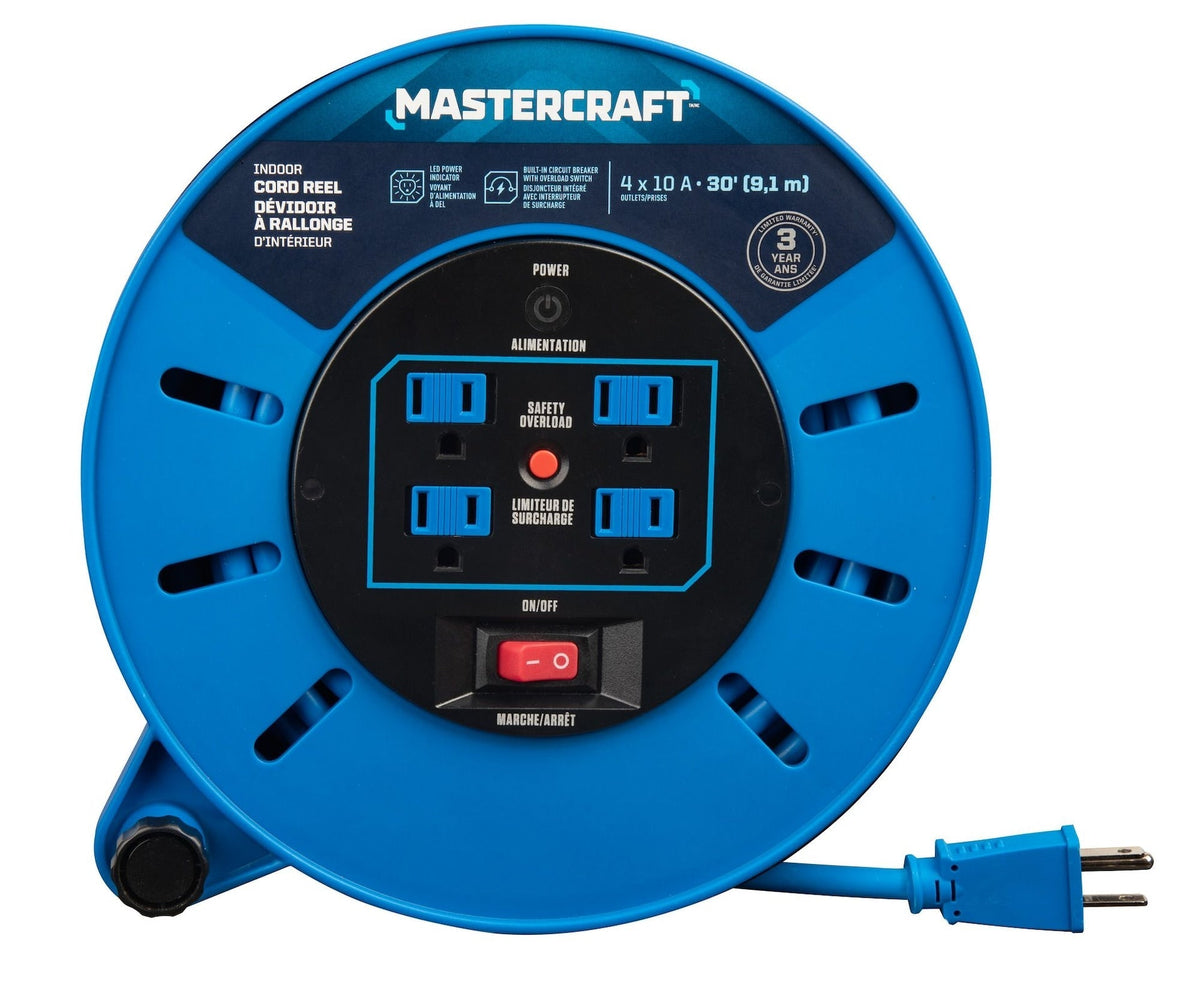 30-ft 10A Retractable Extension Cord Reel X7W3 - product image 2