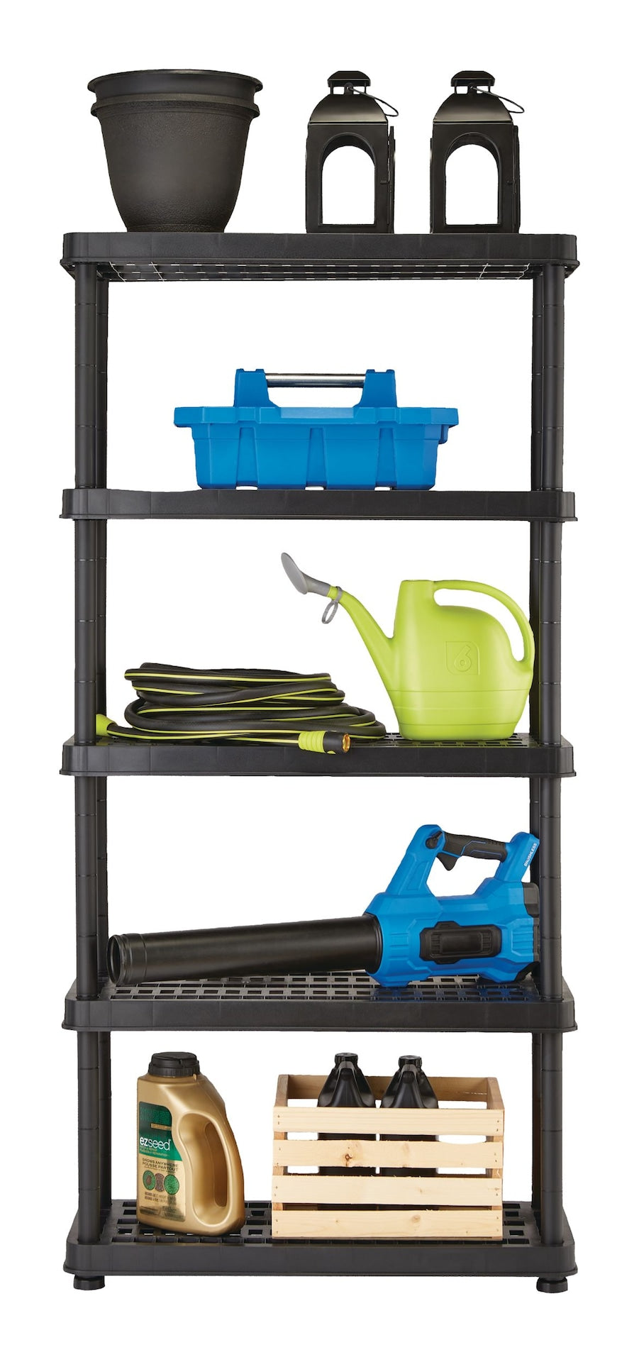 Adjustable 5-Shelf Resin/ Plastic Storage Rack/ Shelving Unit, 36 x 14 x 72-in A8X7 - product image 6