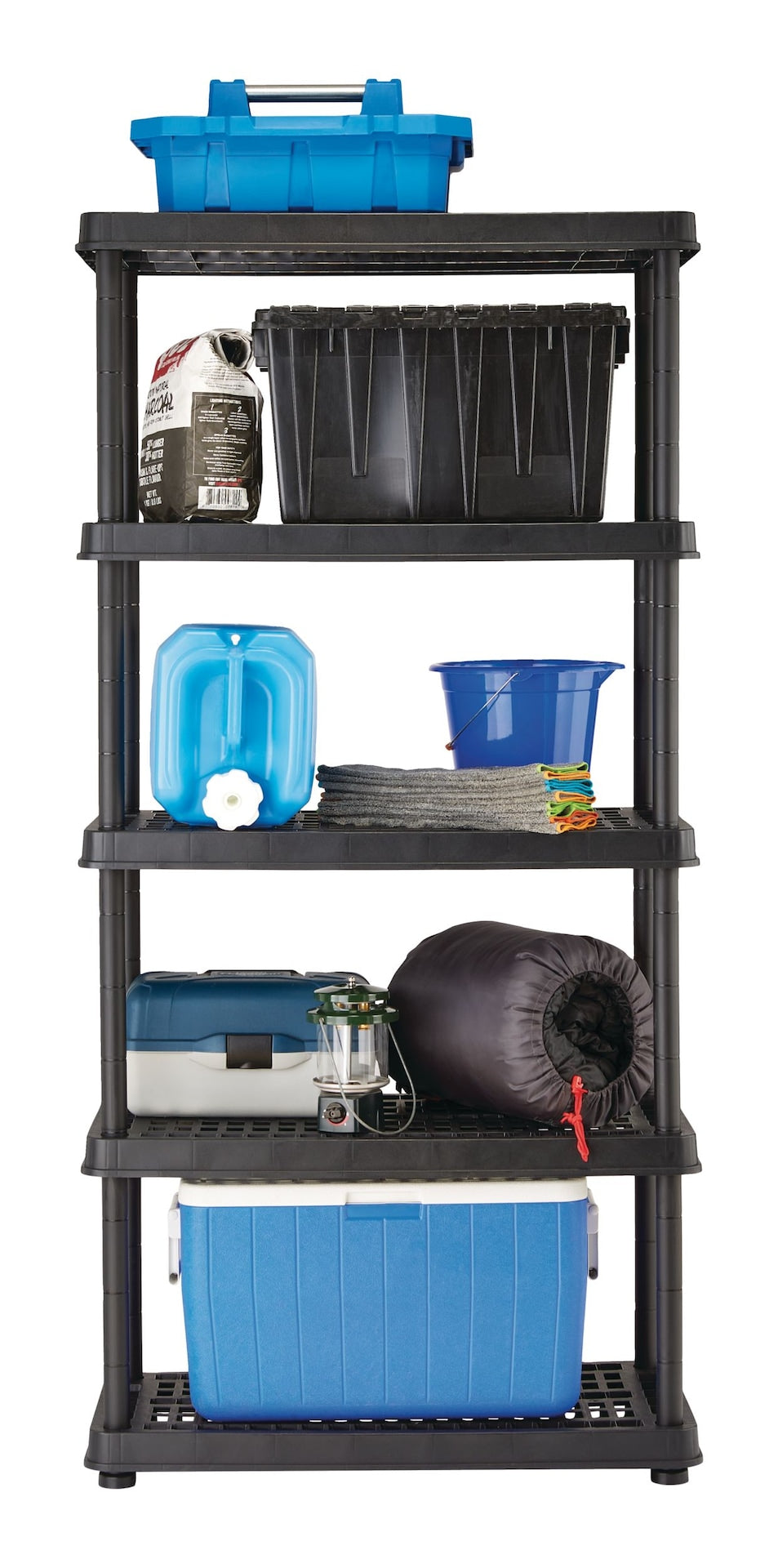 Adjustable 5-Shelf Resin/Plastic Storage Rack/Shelving Unit, 36 x 18 x 72-in B3Y4 - product image 4