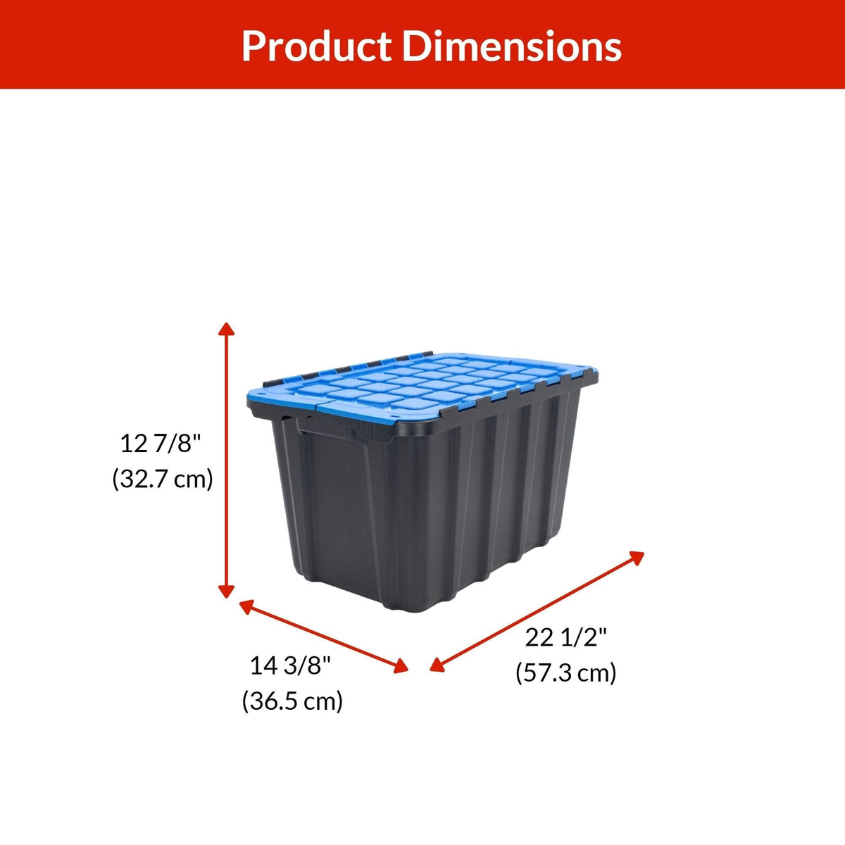 Heavy-Duty Polypropylene Flip Top Tote, 45-L I5M6 - product image 7