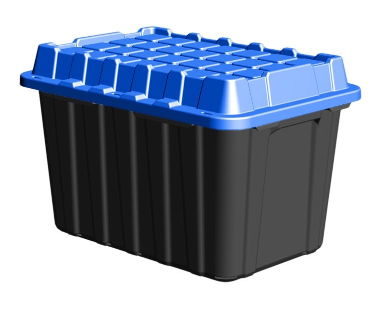 Heavy-Duty Polypropylene Tote with Domed Lid, 120-L G6E7 - product image 1