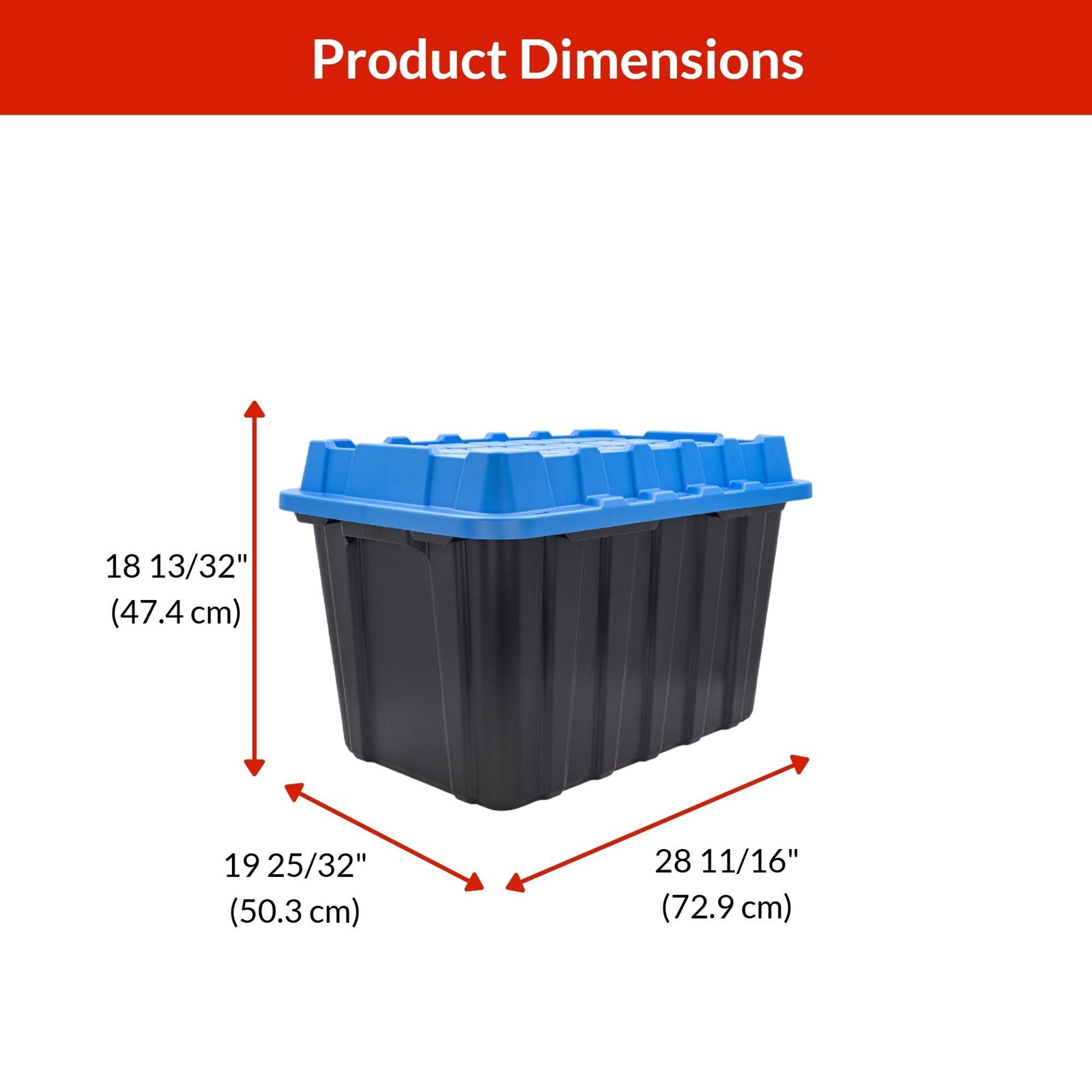 Heavy-Duty Polypropylene Tote with Domed Lid, 120-L G6E7 - product image 7