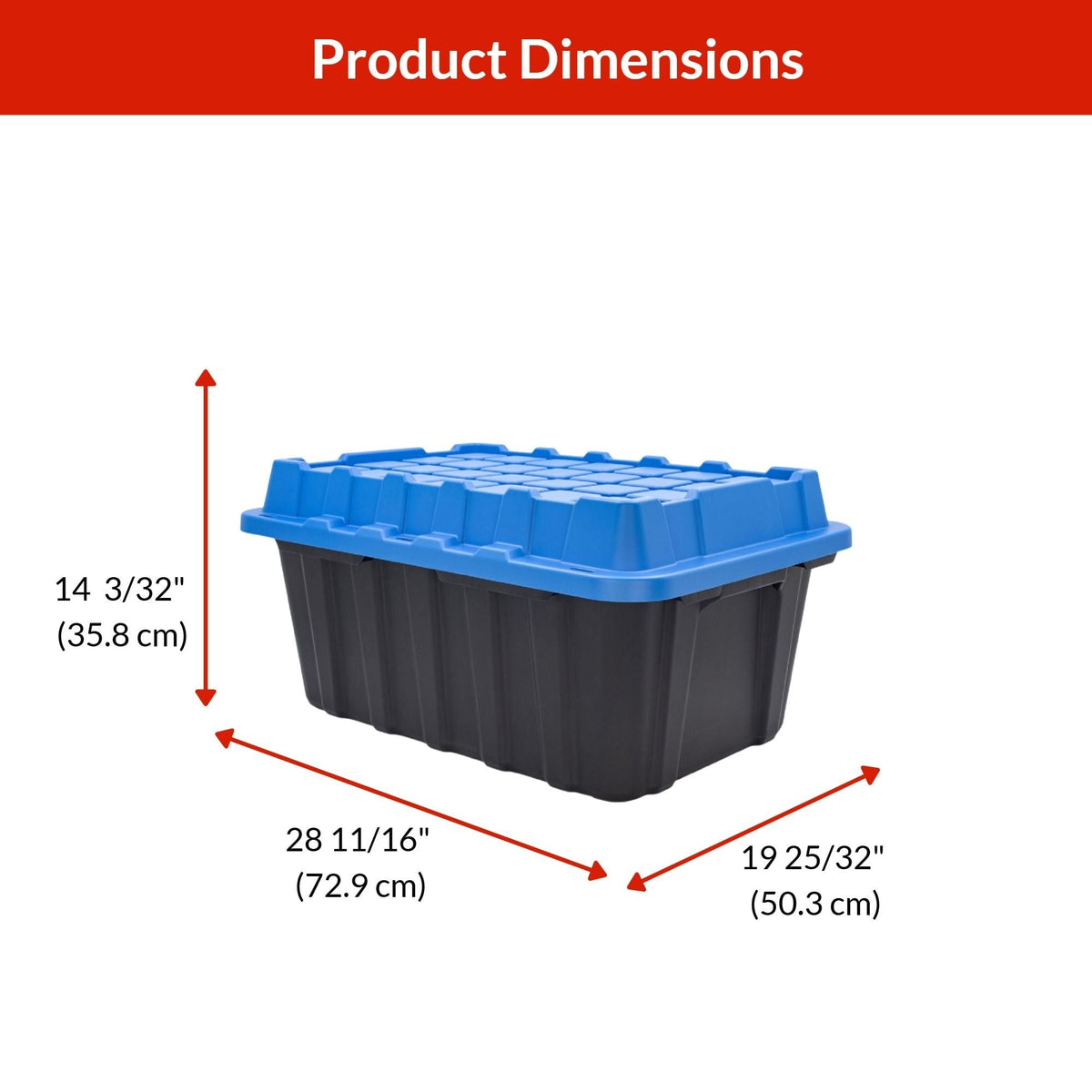 Heavy-Duty Polypropylene Tote with Domed Lid, 88-L C6B6 - product image 7