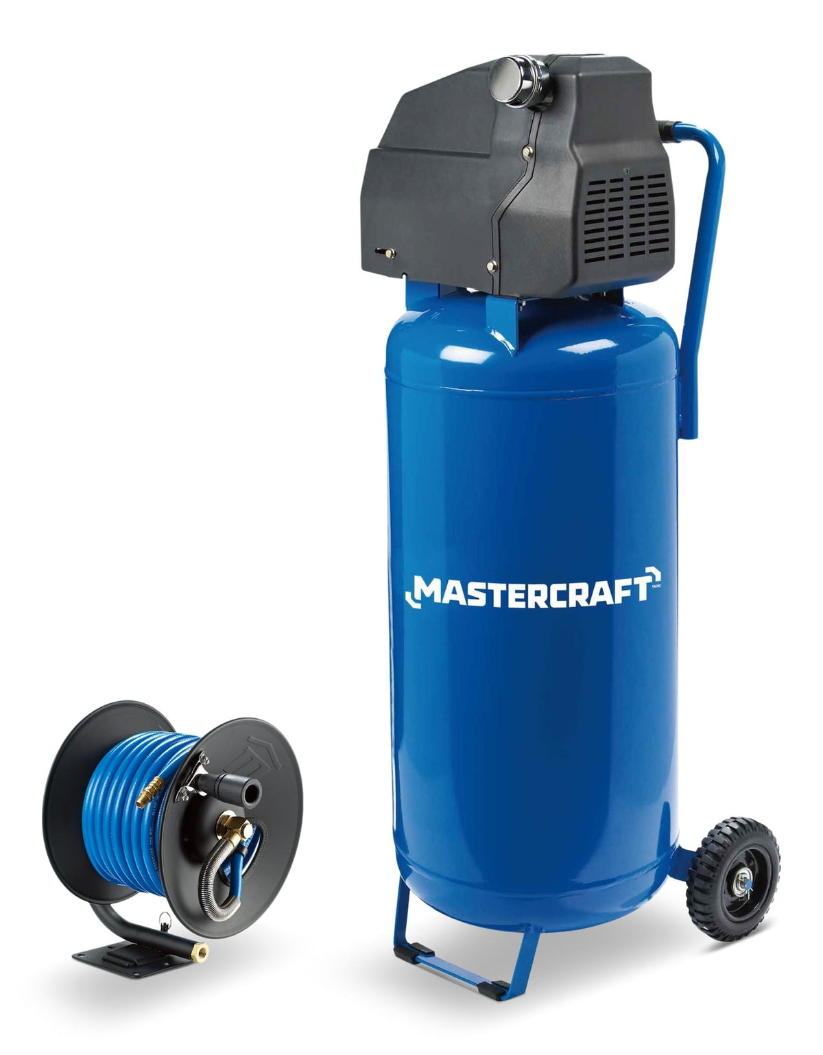 Oil-Free Vertical 20-Gallon Air Compressor with Bonus Hose Reel, 135-PSI, 2HP P8B5 - product image 1