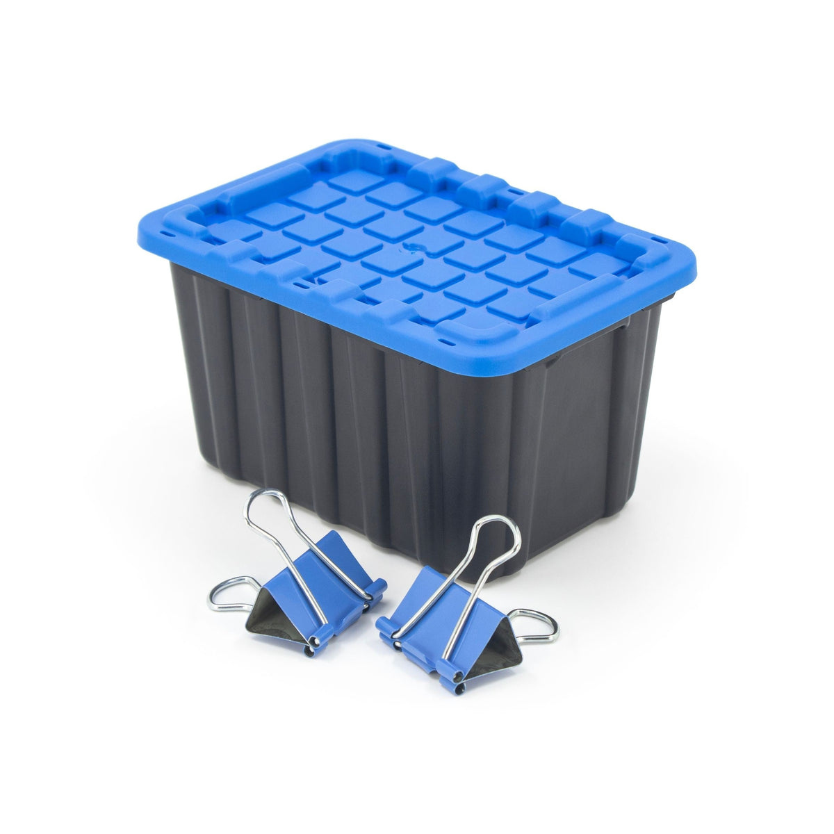 Tiny Heavy Duty Stackable Storage Tote with Lid, Black K0J1 - product image 3