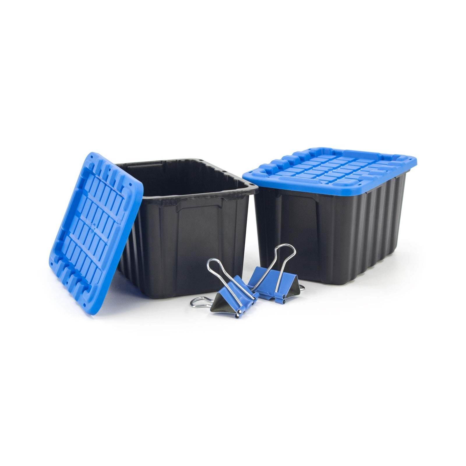 Tiny Heavy Duty Stackable Storage Tote with Lid, Black K0J1 - product image 8